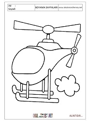 Helikopter boyama sayfaları